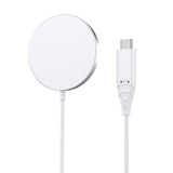 Choetech MagLeap trådløs lader 15W med stativ - MagSafe-kompatibel - Hvit / Sølv