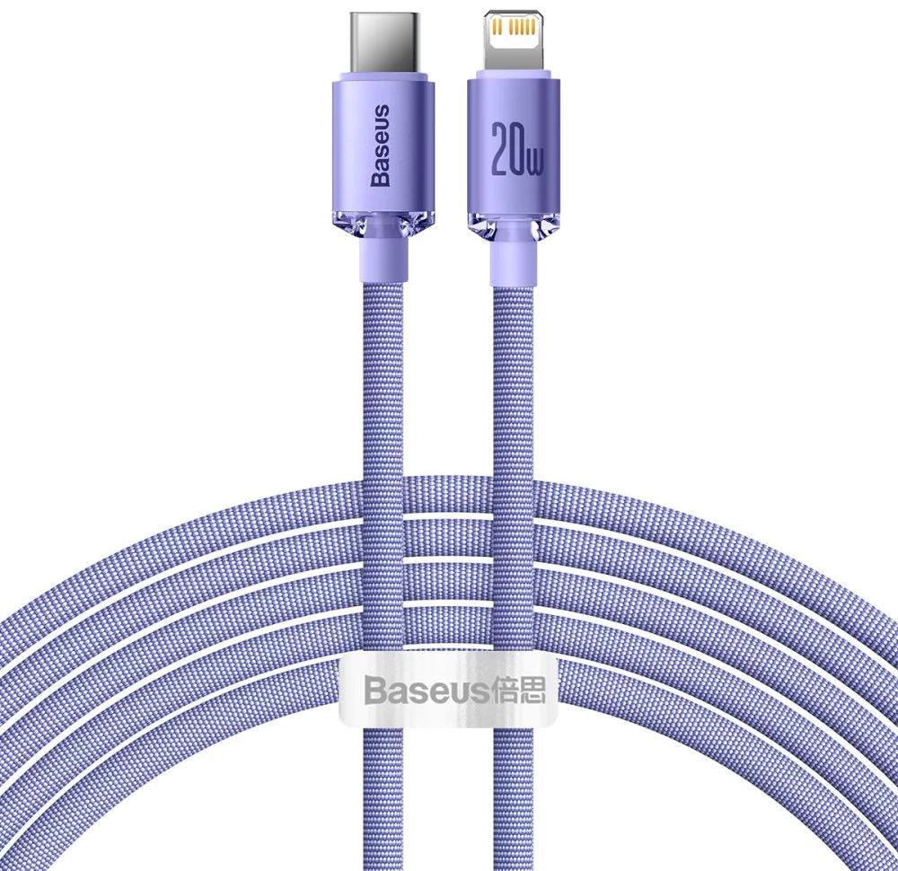 Baseus Cafule-kabel USB-C til Lightning 2m 20W - Lilla