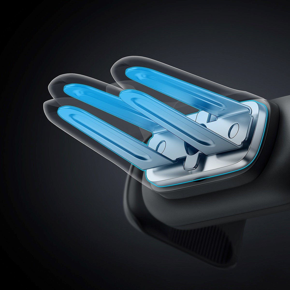 Mobilholder for Air Duct Baseus Steel Cannon 2 - Max Mobil: 67 x 76mm - Sort