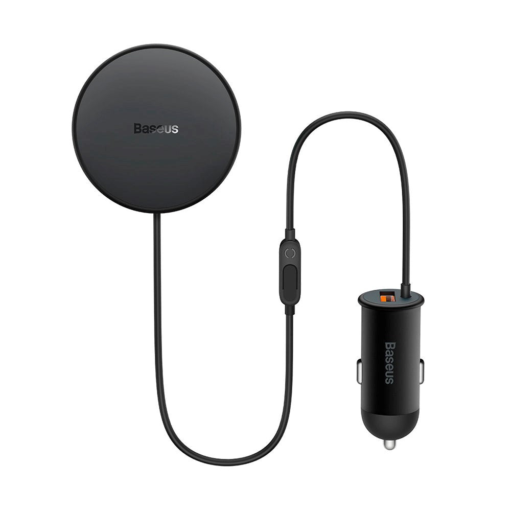 Baseus Magnetisk Biloplader 15W + USB-A 25W - Til Ventilation - MagSafe Kompatibel - Sort