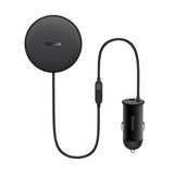 Baseus Magnetisk Biloplader 15W + USB-A 25W - Til Ventilation - MagSafe Kompatibel - Sort