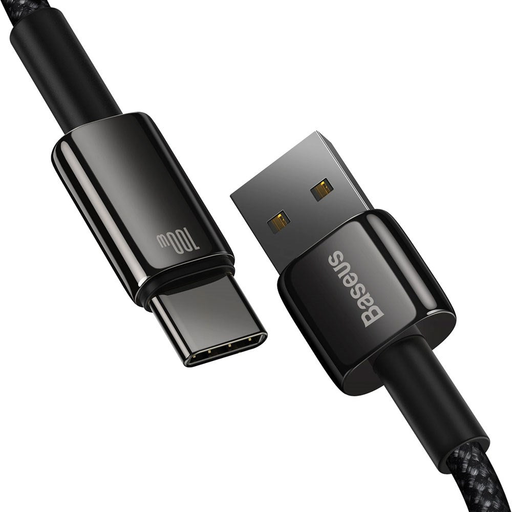 Baseus USB-A til USB-C Kabel m. 100W - 480Mb/s - 2m - Sort