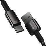 Baseus USB-A til USB-C Kabel m. 100W - 480Mb/s - 2m - Sort