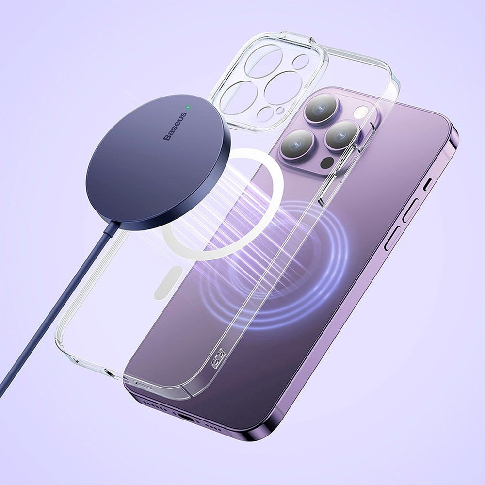 Baseus Simple Mini3 Magnetisk 15W trådløs lader - MagSafe-kompatibel - Lilla