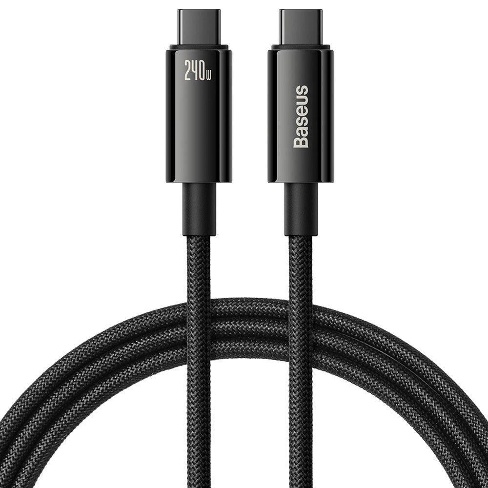 Baseus USB-C til USB-C Kabel m. 240W - 480Mb/s - 3m - Sort