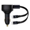 Baseus 33W billader m. 2 x uttrekkbar USB-C-kabel - svart