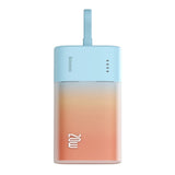 Baseus Popsicle Powerbank - 5200mAh - 20W - Integreret Lightning Kabel - Blå / Orange