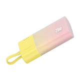 Baseus Popsicle Powerbank - 5200mAh - 20W - Integreret Lightning Kabel - Lyserød / Gul