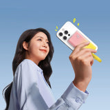 Baseus Popsicle Powerbank - 5200mAh - 20W - Integreret Lightning Kabel - Lyserød / Gul