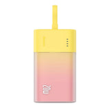 Baseus Popsicle Powerbank - 5200mAh - 20W - Integreret Lightning Kabel - Lyserød / Gul