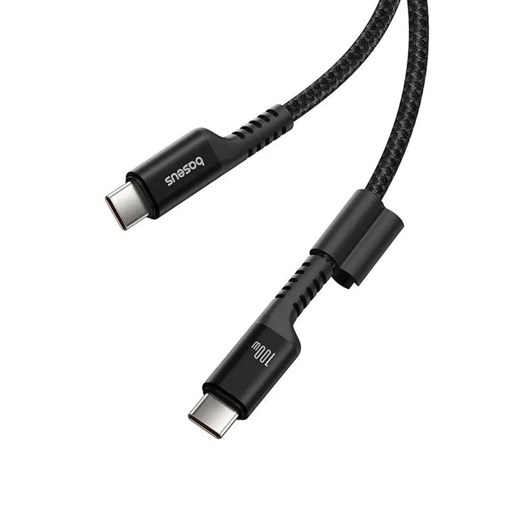 Baseus USB-C til USB-C Kabel - Fish-Eye - 100W - 1m - Sort