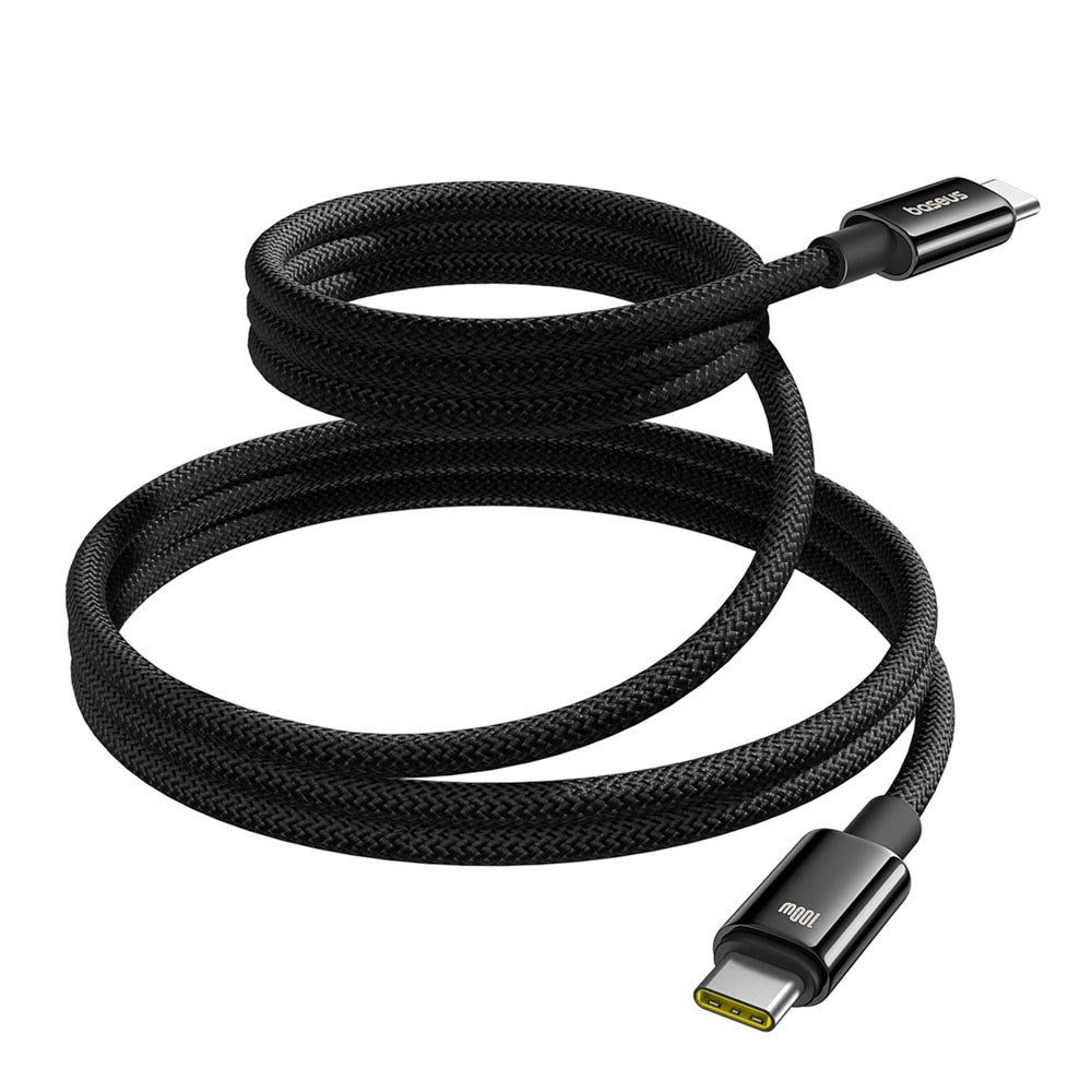 Baseus USB-C til USB-C Kabel m. 100W - 480Mb/s - 1m - Sort