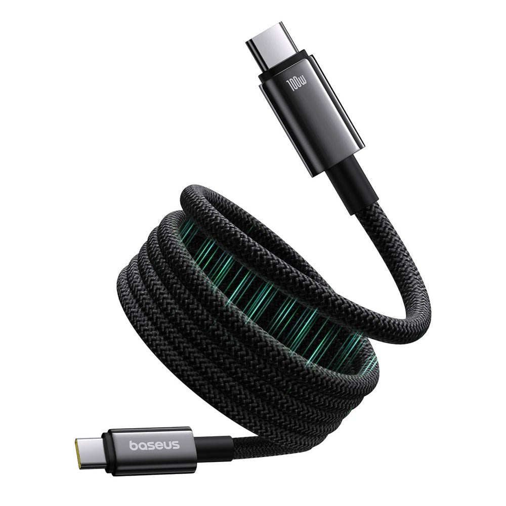 Baseus USB-C til USB-C Kabel m. 100W - 480Mb/s - 1m - Sort