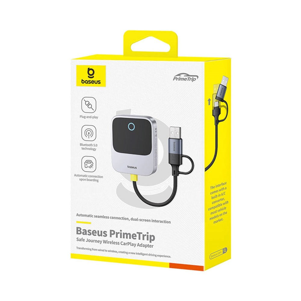 Baseus Trådløs Apple CarPlay Adapter - Grå