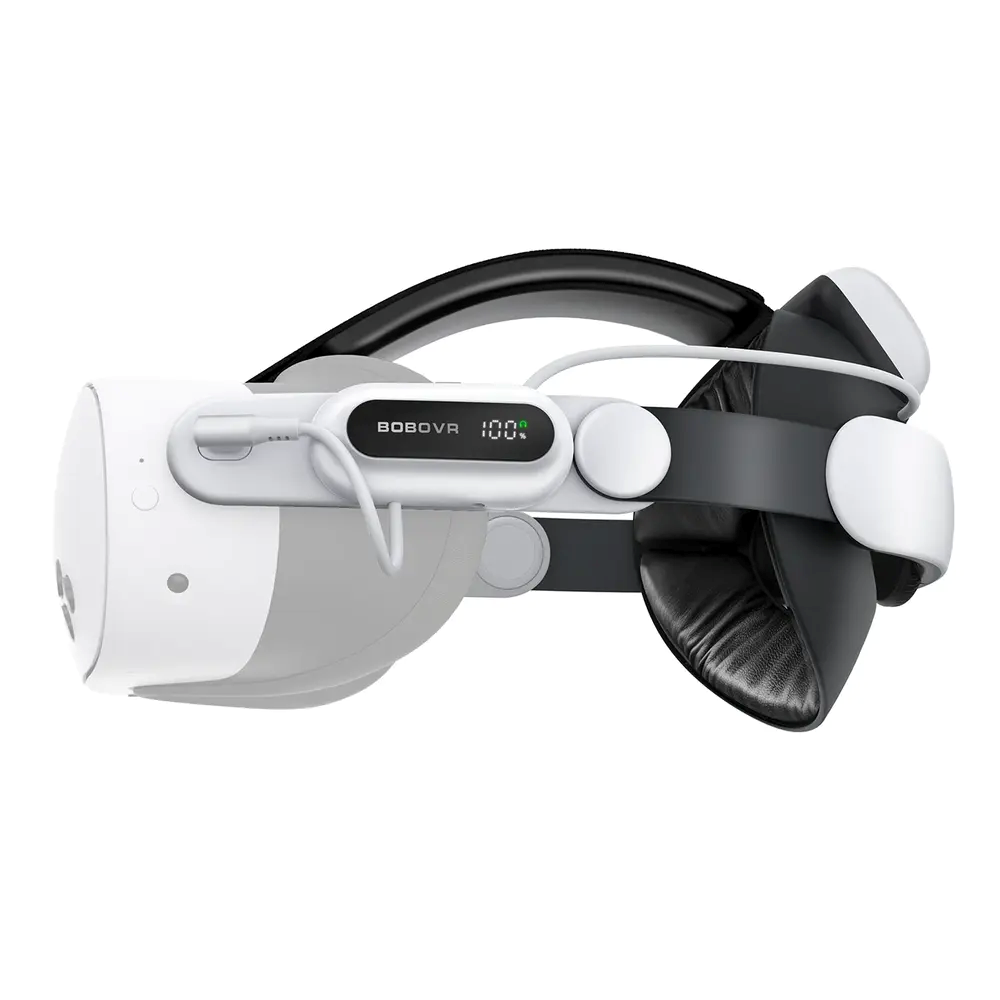 BOBOVR E3 Pro Batterirem - Meta Quest 3 / 3S - Sort / Hvid
