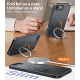 TORRAS - iPhone 16e - Ostand Spin Hybrid Cover m. Kickstand - Sort