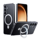 TORRAS Samsung Galaxy S25 - Guardian Ostand Series Cover m. Kickstand - MagSafe Kompatibel - Gennemsigtig