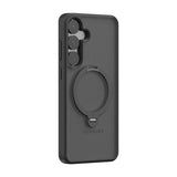 TORRAS Samsung Galaxy S25 - Ostand Spin Series Cover m. Kickstand - MagSafe Kompatibel - Sort