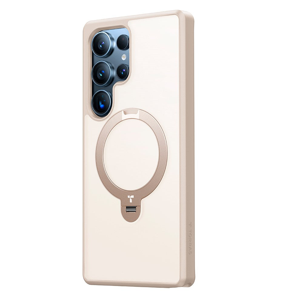 TORRAS - Samsung Galaxy S25 Ultra - Ostand Spin Hybrid Cover m. Kickstand - Guld