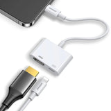 Joyroom HDMI-Adapter m. Lightning (Han) / Lightning (Hun) - Hvid