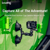 SmallRig 3566 Universal Action kameraholder m. Doble sugekopper - svart