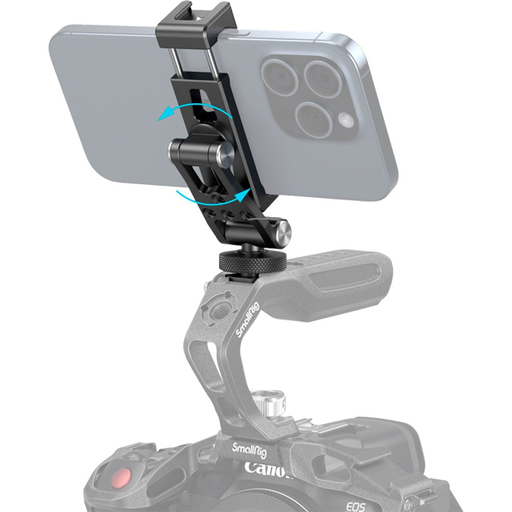 SmallRig 4382 Mobilholder i Metal m. Cold Shoe Mount (57-88mm) - Svart