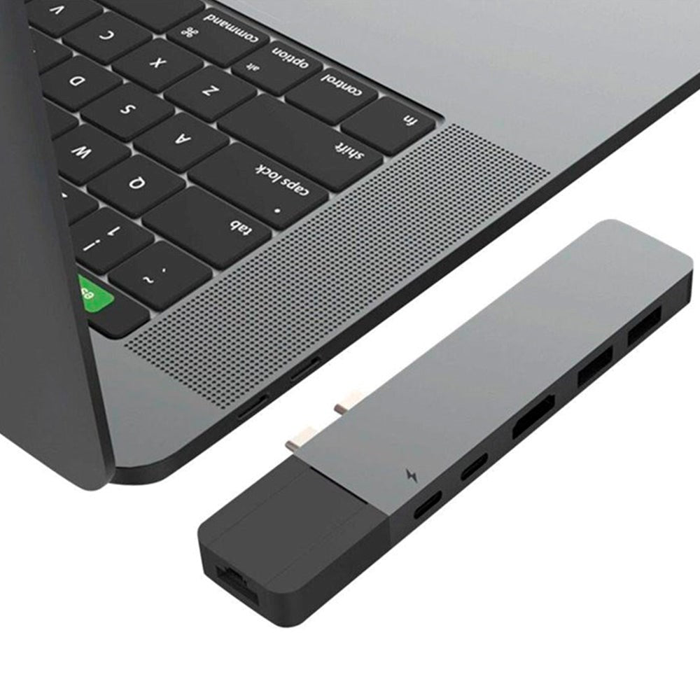 Hyperdrive Net USB-C Multi Adapter 6-in-2 - Grå