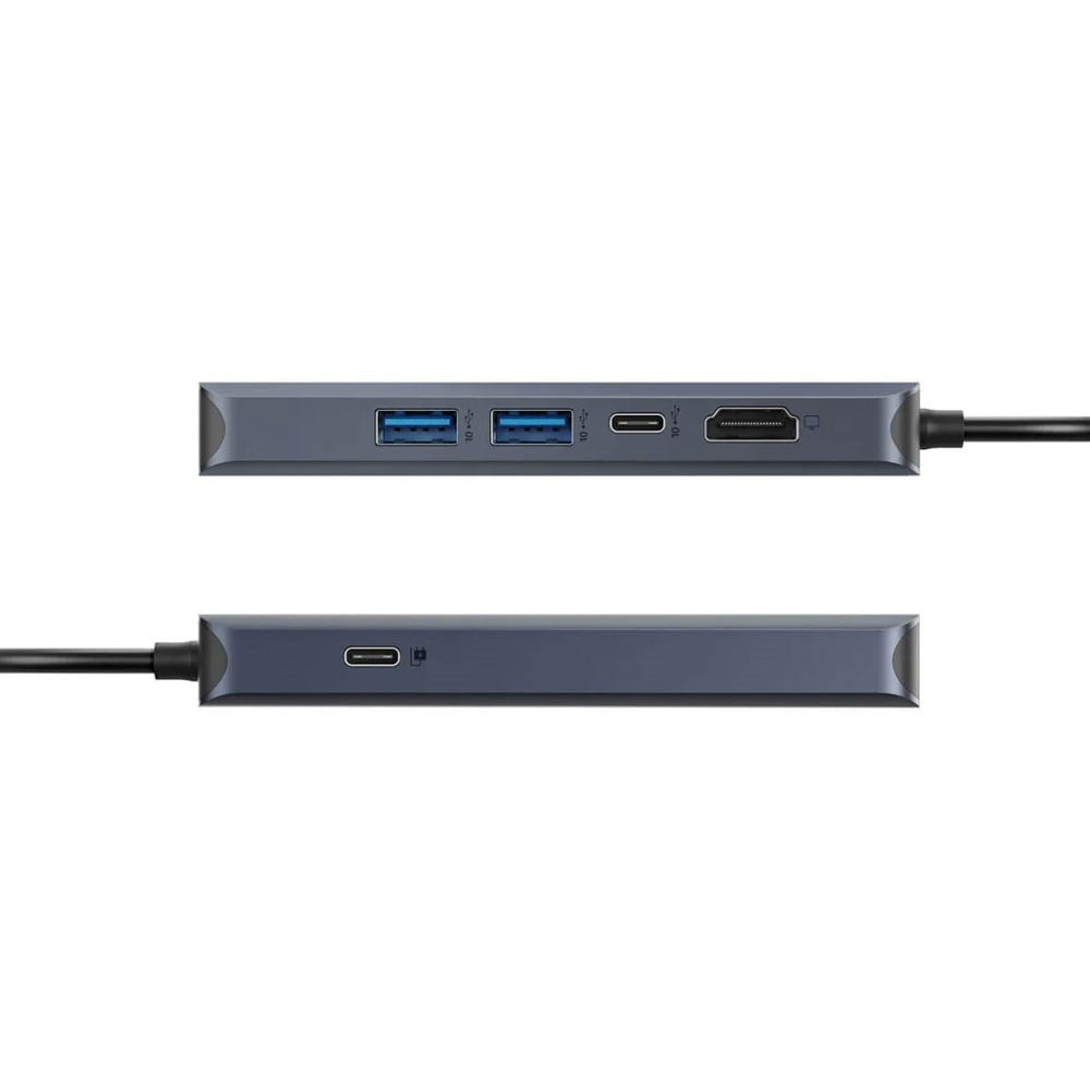 Hyper HyperDrive Ecosmart 6-in-1 USB-C Hub - 2 x USB-A 1 x USB-C 1 x HDMI 1 x Ethernet 1 x SD-Kort - Grå