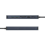 Hyper HyperDrive Ecosmart 7-in-1 USB-C Hub - 2 x USB-A 1 x USB-C 1 x HDMI 1 x Ethernet 1 x SD- & MicroSD-Kort - Grå