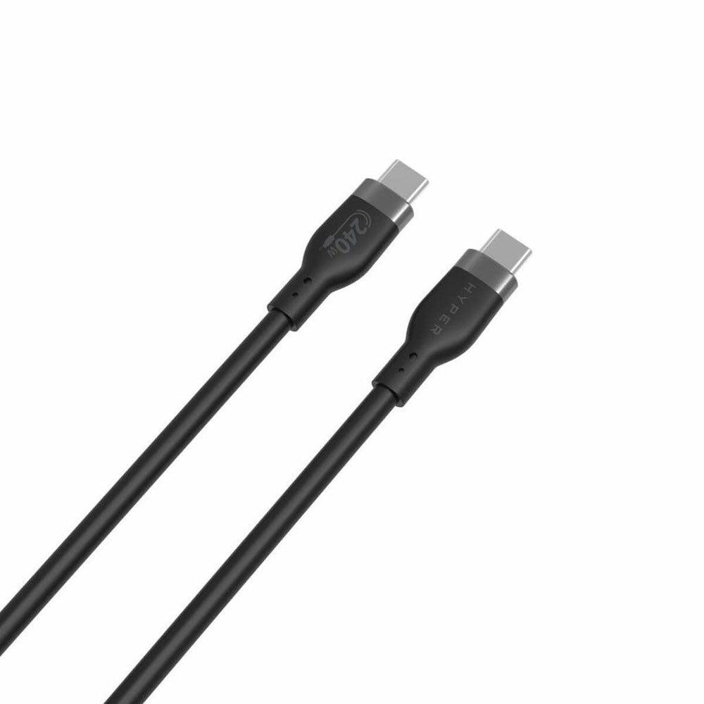 Hyper Silikone USB-C til USB-C Kabel - 1m / 240W - Sort