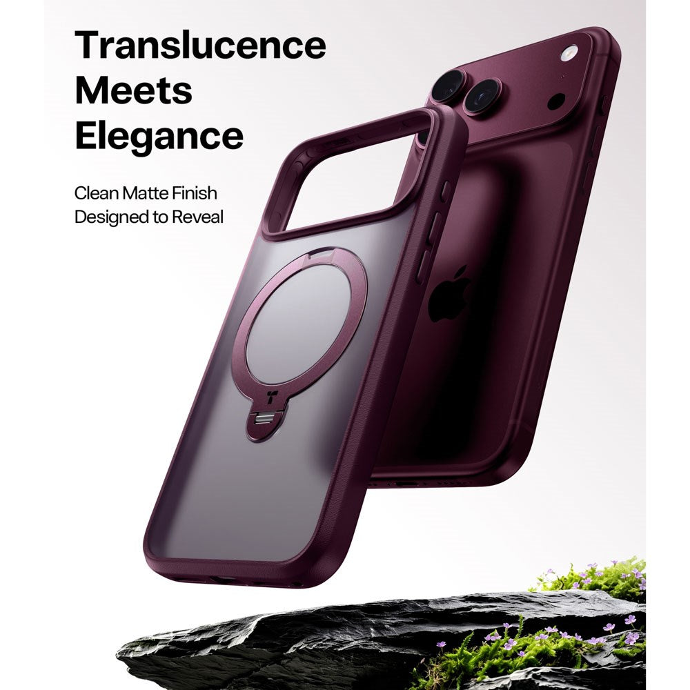 iPhone 18 Pro / 17 Pro TORRAS Ostand Q3 Spin Bagside Cover - MagSafe Kompatibel - Lilla