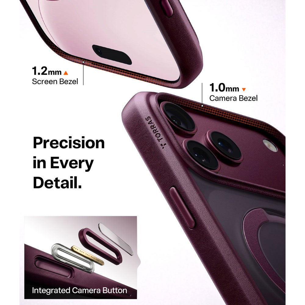 iPhone 18 Pro / 17 Pro TORRAS Ostand Q3 Spin Bagside Cover - MagSafe Kompatibel - Lilla