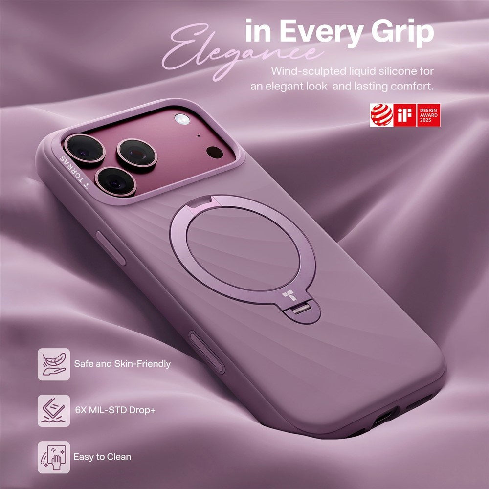 iPhone 18 Pro / 17 Pro TORRAS Ostand Q3 Wind Bagside Cover - MagSafe Kompatibel - Lilla