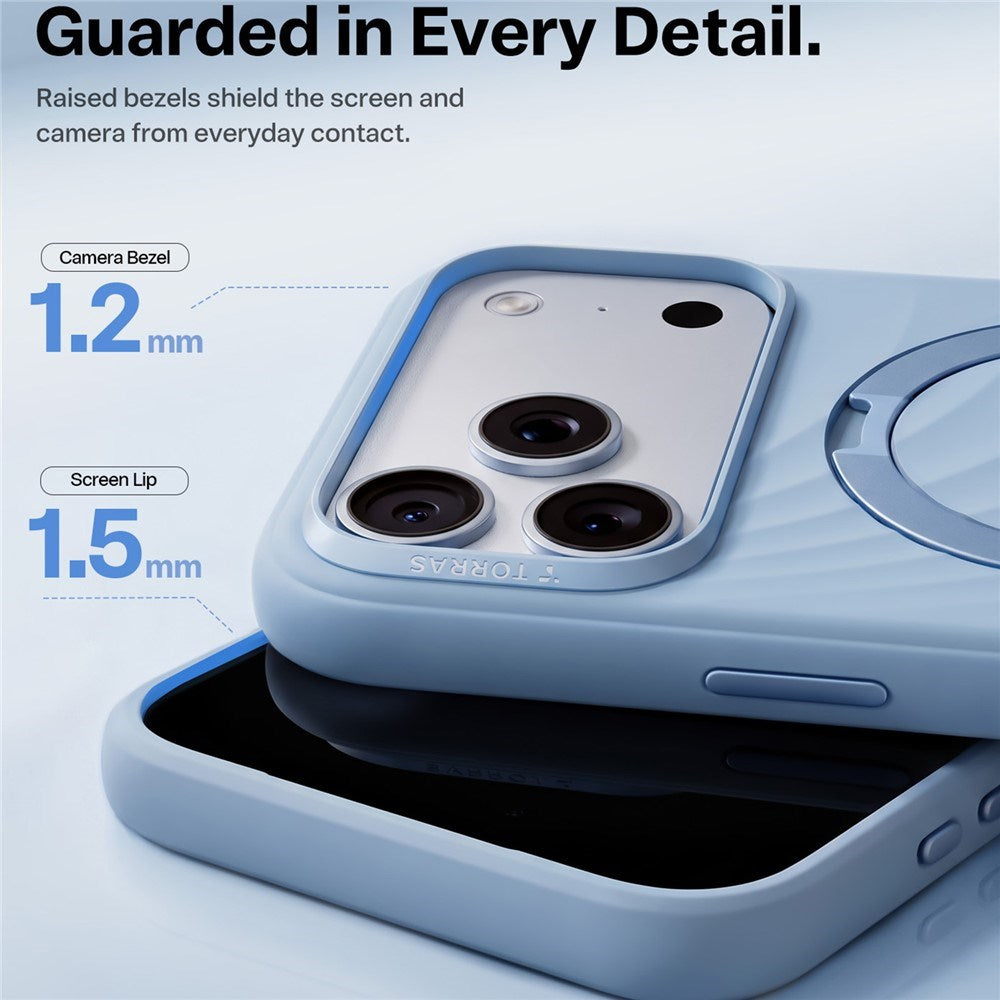 iPhone 18 Pro / 17 Pro TORRAS Ostand Q3 Wind Bagside Cover - MagSafe Kompatibel - Blå