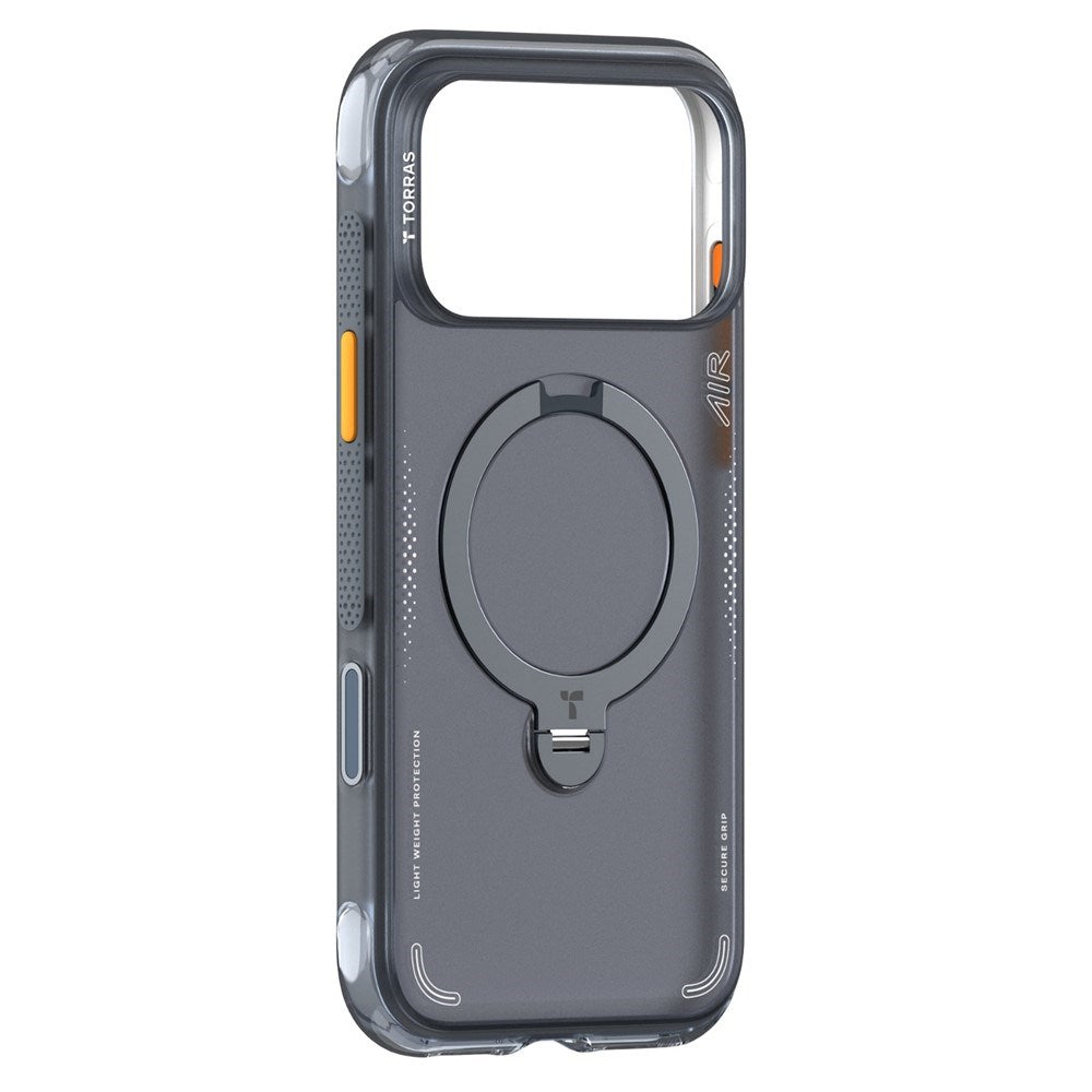 iPhone 18 Pro / 17 Pro TORRAS Ostand Q3 Air Bagside Cover - MagSafe Kompatibel - Sort