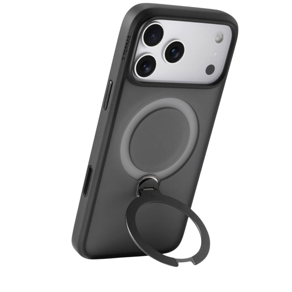 iPhone 18 Pro Max / 17 Pro Max TORRAS Ostand Q3 Spin Bagside Cover - MagSafe Kompatibel - Sort
