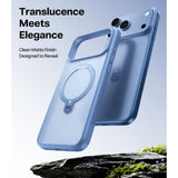 iPhone 18 Pro / 17 Pro TORRAS Ostand Q3 Spin Bagside Cover - MagSafe Kompatibel - Blå
