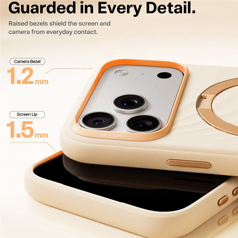 iPhone 18 Pro Max / 17 Pro Max TORRAS Ostand Q3 Wind Bagside Cover - MagSafe Kompatibel - Beige