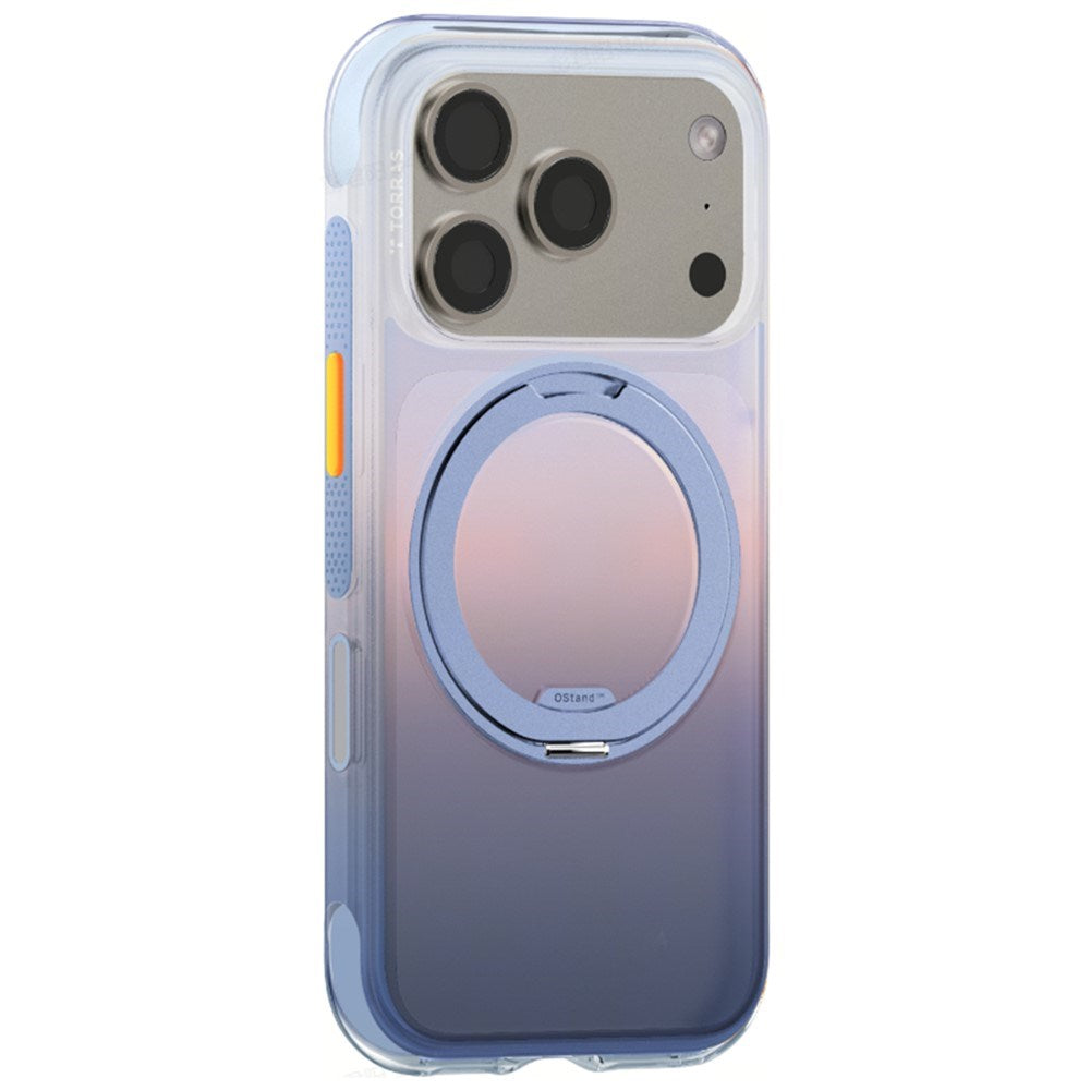iPhone 18 Pro Max / 17 Pro Max TORRAS O3 Air Gradient Bagside Cover - MagSafe Kompatibel - Lilla / Blå
