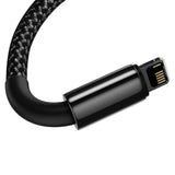 Baseus 12W USB-A til Lightning Kabel - 480Mbps - 1m - Sort