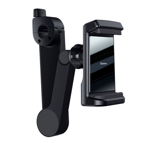 Baseus mobilholder for bilens nakkestøtte m. 15W trådløs lading - Mobil Maks: 65 - 90mm - Svart