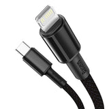 Baseus High Density 20W USB-C til Lightning-kabel - 1 meter - Svart