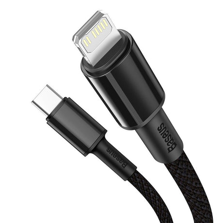 Baseus High Density 20W USB-C til Lightning-kabel - 1 meter - Svart