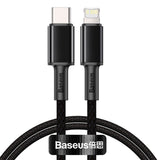 Baseus High Density 20W USB-C til Lightning-kabel - 1 meter - Svart