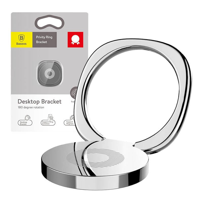 Baseus Magnetic Finger Ring - MagSafe-kompatibel - Sølv