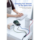 Baseus Rapid Series 4-i-1 Micro USB (2stk) / USB-C / Lightning 3.5A Ladekabel - 1.2 meter