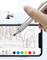 Baseus Dobbeltsidet Stylus Pen / Kuglepen - Sølv