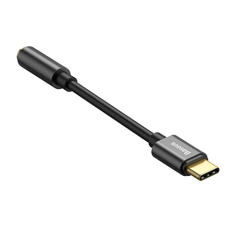 Baseus L54 USB-C til 3,5 mm Jack Audio Adapter - 9 cm - Svart