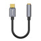 Baseus L54 USB-C til 3.5 mm Mini Jack Lyd Adapter - 9 cm - Grå