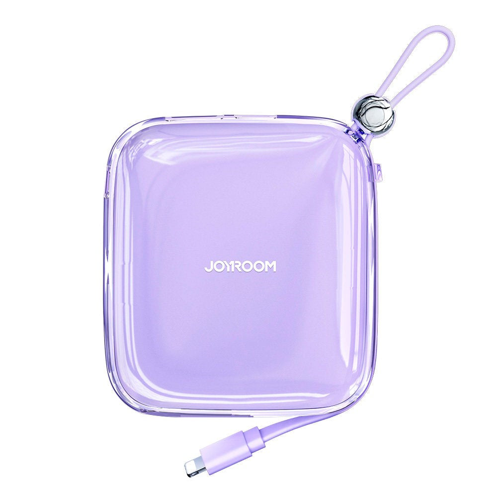 Joyroom Jelly Series JR-L003P Powerbank 22.5W - USB-C PD / USB-A m. Indbygget Lightning - 10.000 mAh - Lilla